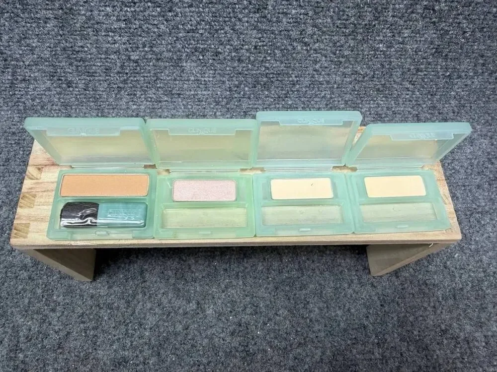 Clinique Blush 2.5g+Eye Shadow 0.03oz Set of 4 Vintage Discontinued TRAVEL SIZE